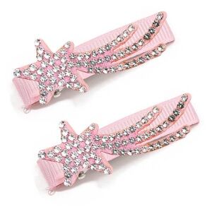 Pink Shooting Star Baby Hair Clips
